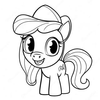 Pagina Para Colorear De Applejack Con Una Gran Sonrisa 30819-27649