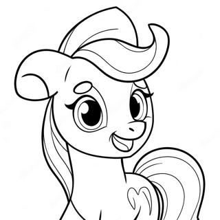 Pagina Para Colorear De Applejack Con Una Gran Sonrisa 30819-27651