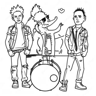 Pagina Para Colorear De Una Banda De Punk Rock Atrevida 30989-27785