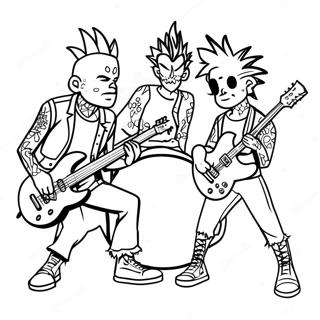 Pagina Para Colorear De Una Banda De Punk Rock Atrevida 30989-27786