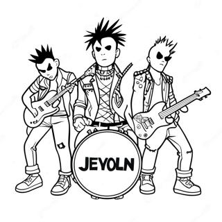 Pagina Para Colorear De Una Banda De Punk Rock Atrevida 30989-27787