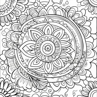 Pagina Para Colorear De Mandala Boho Simple 31088-27862