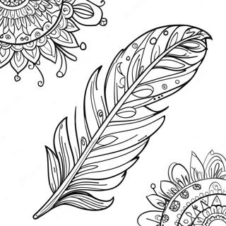 Pagina Para Colorear De Pluma Boho Caprichosa 31089-27868