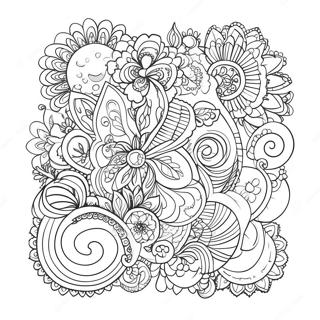 Pagina Para Colorear De Doodle 311-252