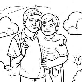 Pagina Para Colorear Del Dia Divertido De Papa E Hijo 31228-27976