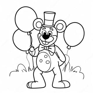 Pagina Para Colorear De Toy Freddy Con Globos Coloridos 31249-27993