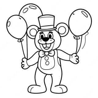 Pagina Para Colorear De Toy Freddy Con Globos Coloridos 31249-27995