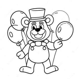 Pagina Para Colorear De Toy Freddy Con Globos Coloridos 31249-27996