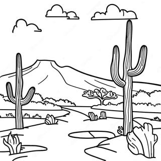 Pagina Para Colorear De Paisaje De Nuevo Mexico 31358-28079