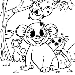 Pagina Para Colorear De Zoboomafoo Jugando Con Amigos 31419-28130