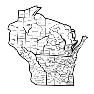 Pagina Para Colorear Del Contorno Del Estado De Wisconsin 31538-28222