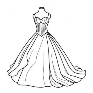 Pagina Para Colorear De Vestido De Novia Elegante 31819-16361