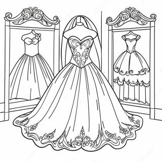 Pagina Para Colorear De Vestido De Novia Elegante 31819-16362