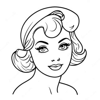 Pagina Para Colorear De Chica Pin Up Vintage 31909-16423