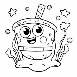 Pagina Para Colorear De Baby Spongebob Lindo Bajo El Agua 32060-16546