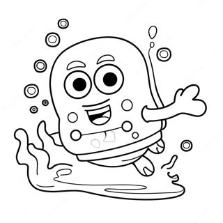 Pagina Para Colorear De Baby Spongebob Lindo Bajo El Agua 32060-16547