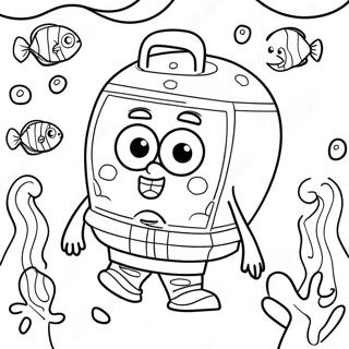 Pagina Para Colorear De Baby Spongebob Lindo Bajo El Agua 32060-16548