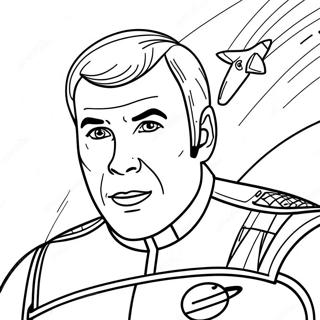 Pagina Para Colorear Del Capitan Kirk En El Espacio 32130-16602