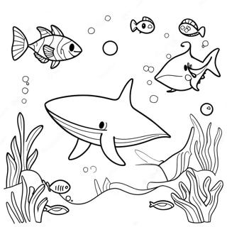 Aventuras De Tiburones Páginas Para Colorear