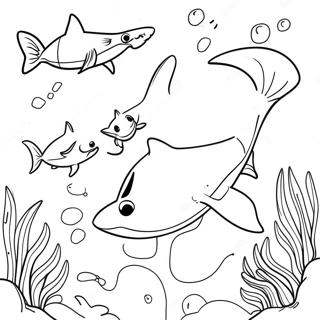 Pagina Para Colorear De Aventuras De Tiburones 32259-16703