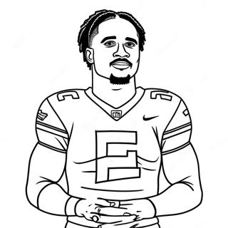 Pagina Para Colorear De Jalen Hurts En Accion 32270-16716