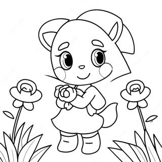 Pagina Para Colorear De Amy Rose Linda Con Flores 322-264