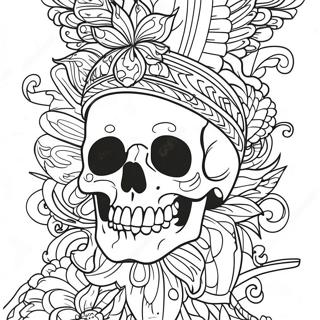 Tatuaje De Calavera Páginas Para Colorear