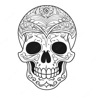 Pagina Para Colorear De Un Tatuaje De Calavera 32329-16759