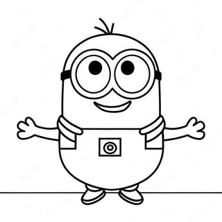 Pagina Para Colorear De Kevin Minion Feliz 32390-16809