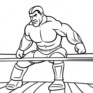 Pagina Para Colorear De Un Luchador De Wwe En Accion 3239-2645