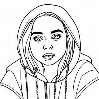 Billie Eilish Páginas Para Colorear