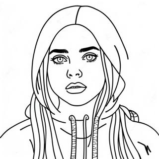 Pagina Para Colorear De Billie Eilish 3248-2650