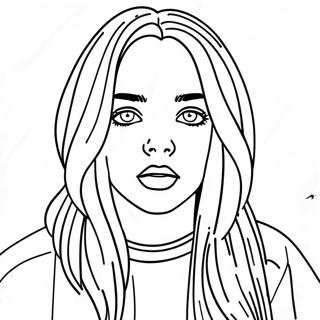 Pagina Para Colorear De Billie Eilish 3248-2651