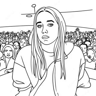 Pagina Para Colorear De Billie Eilish En Concierto 3249-2654