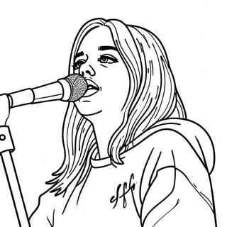 Pagina Para Colorear De Billie Eilish En Concierto 3249-2655