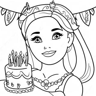 Pagina Para Colorear De Barbie Feliz Cumpleanos 32581-16942