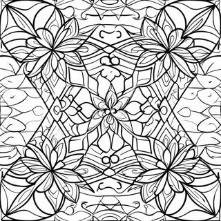 Pagina Para Colorear De Diseno Geometrico En Teselacion 32681-17022