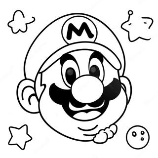 Pagina Para Colorear De La Cara Feliz De Mario 32722-17057