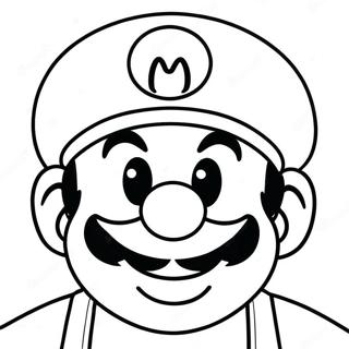 Pagina Para Colorear De La Cara Feliz De Mario 32722-17058