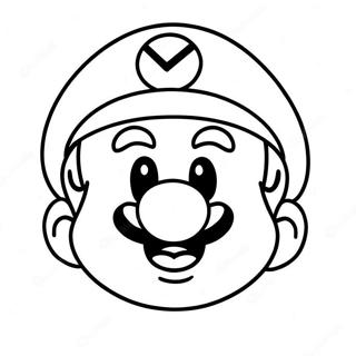 Pagina Para Colorear De La Cara Feliz De Mario 32722-17059