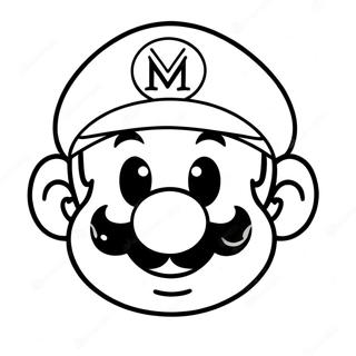 Pagina Para Colorear De La Cara Feliz De Mario 32722-17060