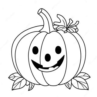 Pagina Para Colorear De Calabaza Sonriente 32-30