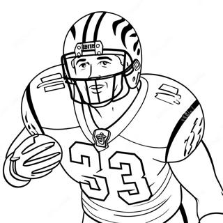 Pagina Para Colorear De Un Jugador De Los Bengals En Accion 3300-2686