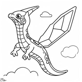 Pagina Para Colorear De Rayquaza Volando En El Cielo 33112-17366