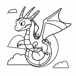 Pagina Para Colorear De Rayquaza Volando En El Cielo 33112-17368