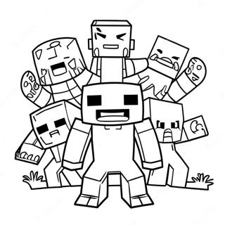 Pagina Para Colorear De Mobs Mutantes De Minecraft 33161-17403