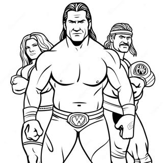 Pagina Para Colorear De Luchadores Dinamicos De Wwe 33182-17422