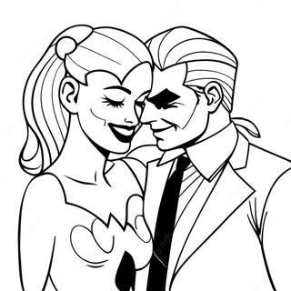 Pagina Para Colorear De Amor Entre Joker Y Harley Quinn 33301-17514