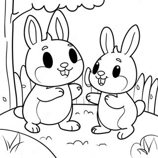 Pagina Para Colorear De Max Y Ruby Jugando En El Jardin 33312-17525