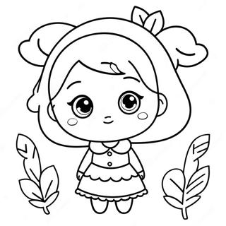 Pagina Para Colorear De Chica Chibi Linda Con Ojos Grandes 33332-17542